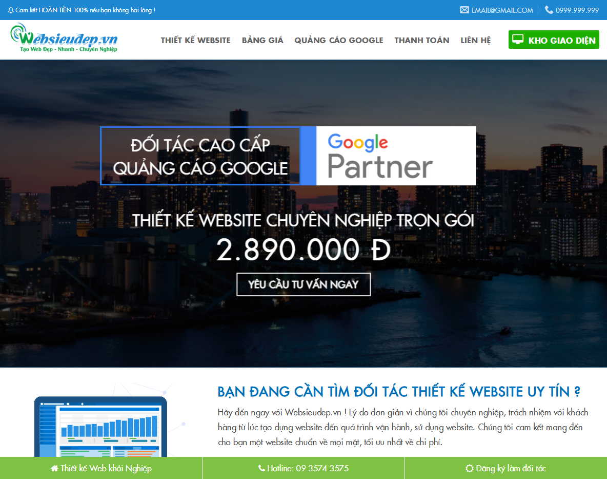 Giao diện theme wordpress thiết kế web 06