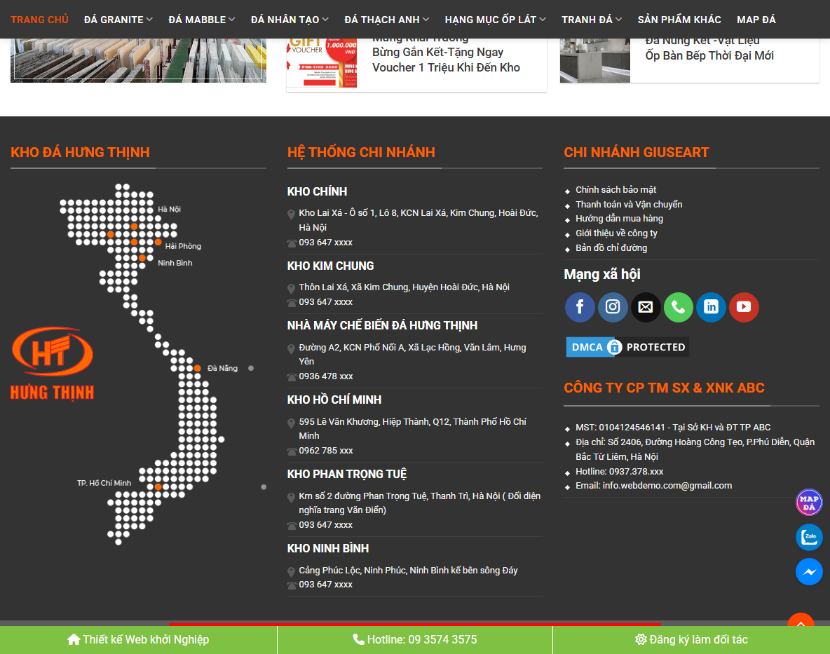 Tính năng Theme WordPress đá granite, gạch men