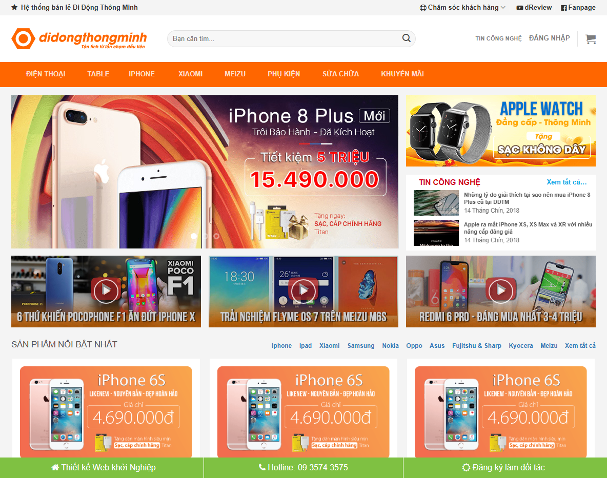 Giao diện Theme WordPress di động thông minh