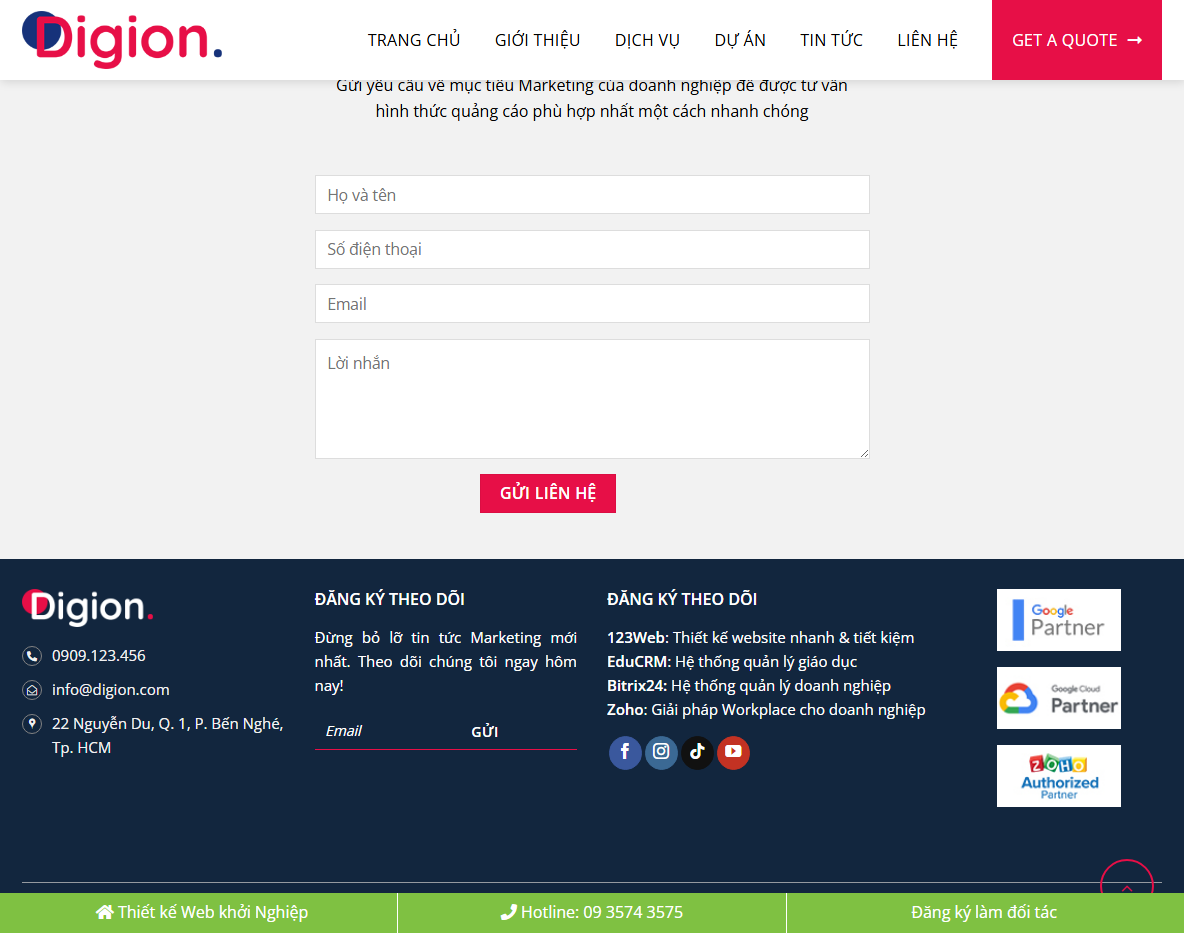 Theme WordPress dịch vụ agency tính năng