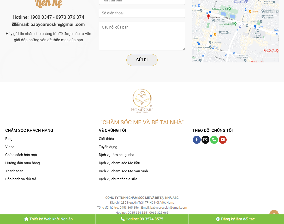 Tính năng Theme WordPress BabyCare