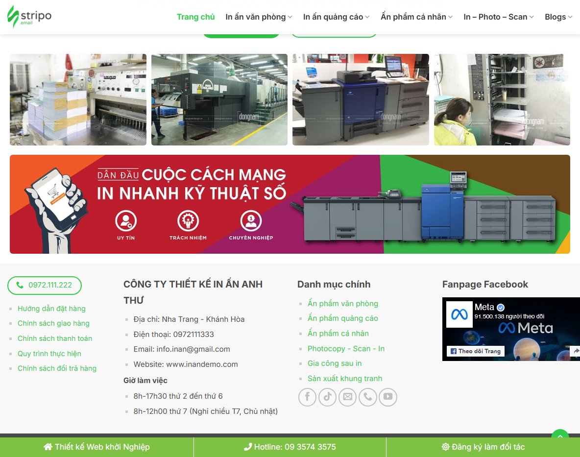 Tính năng Theme WordPress in ấn quảng cáo