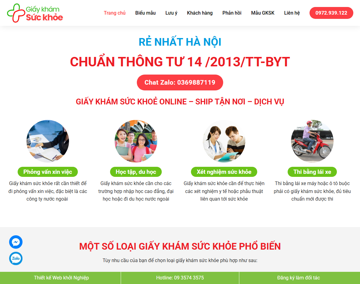 Giao diện theme wordpress khám sức khỏe
