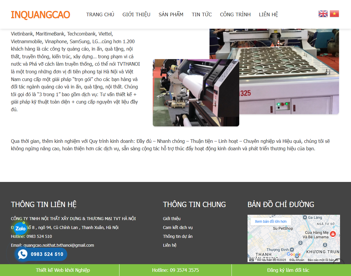 Giao diện quản trị theme WordPress quảng cáo