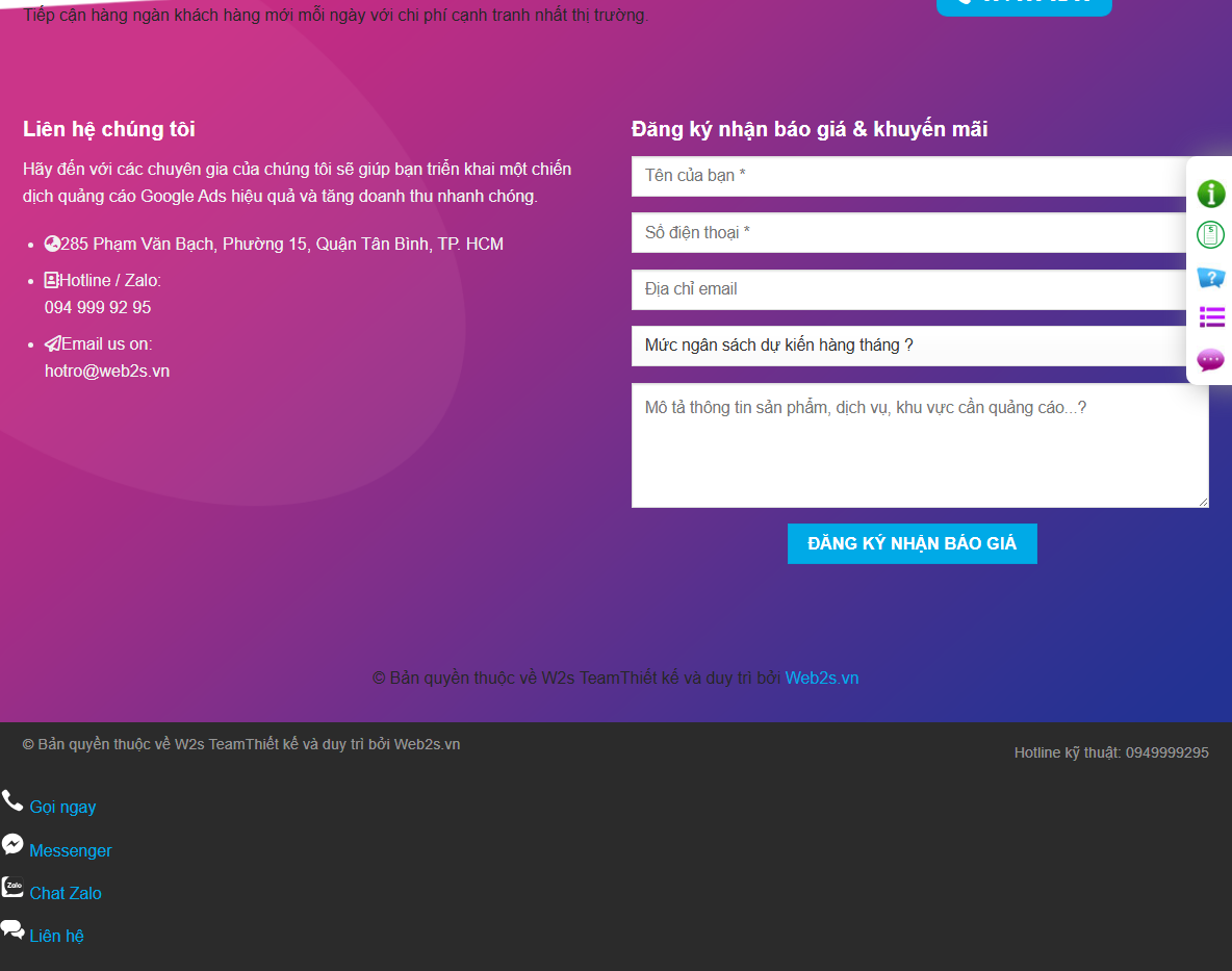 Giao diện Theme WordPress quảng cáo Google Ads