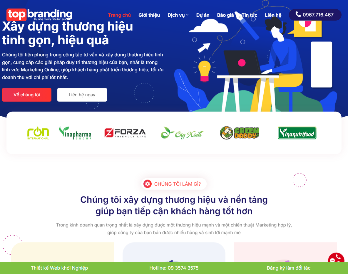 Theme WordPress dịch vụ quảng cáo marketing