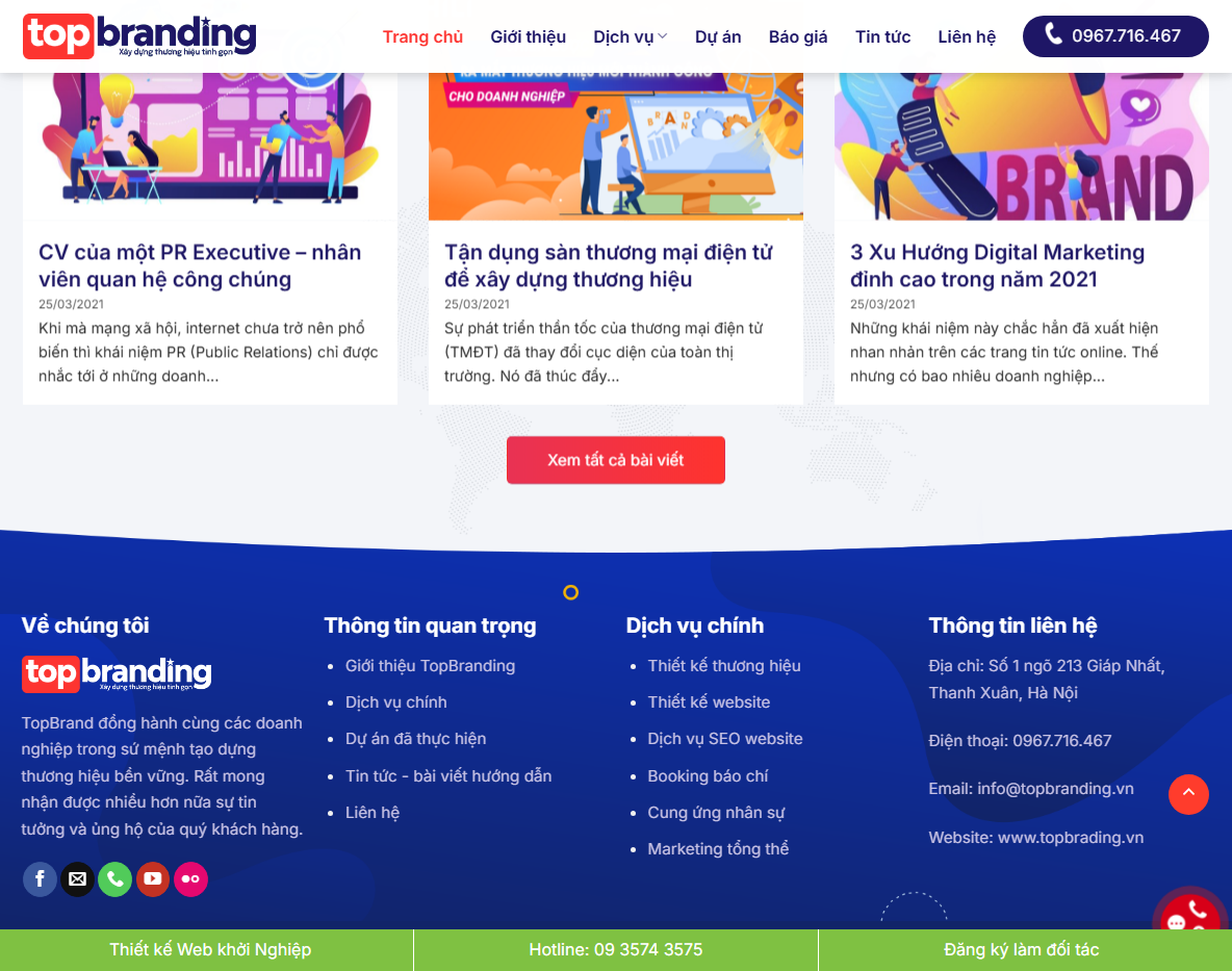 Giao diện theme WordPress marketing