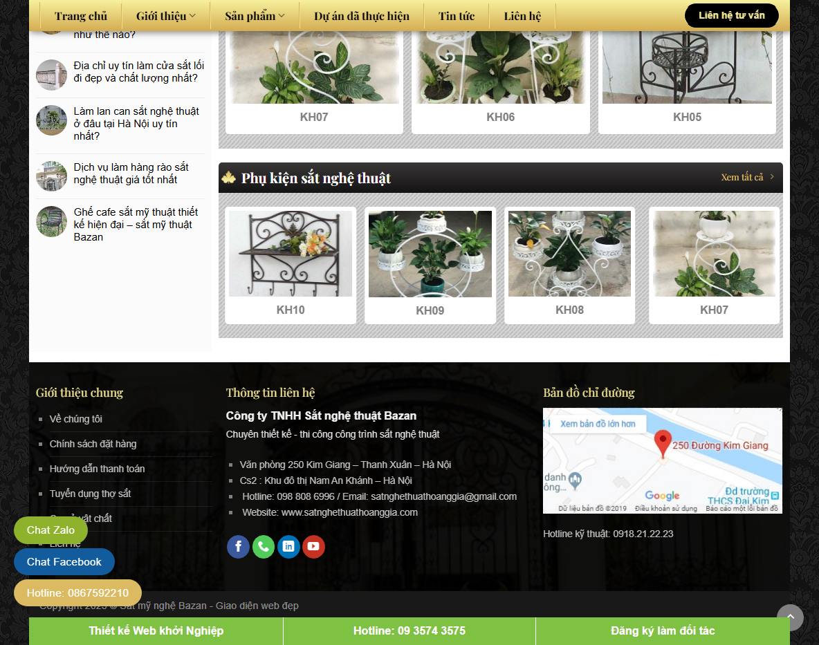 Tính năng theme WordPress sắt mỹ nghệ