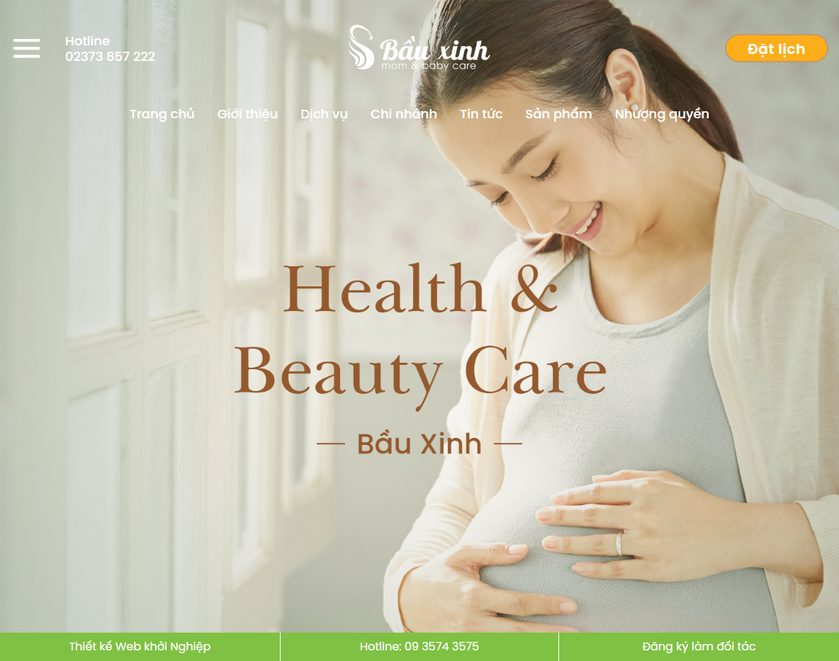 Giao diện theme wordpress spa mẹ bầu