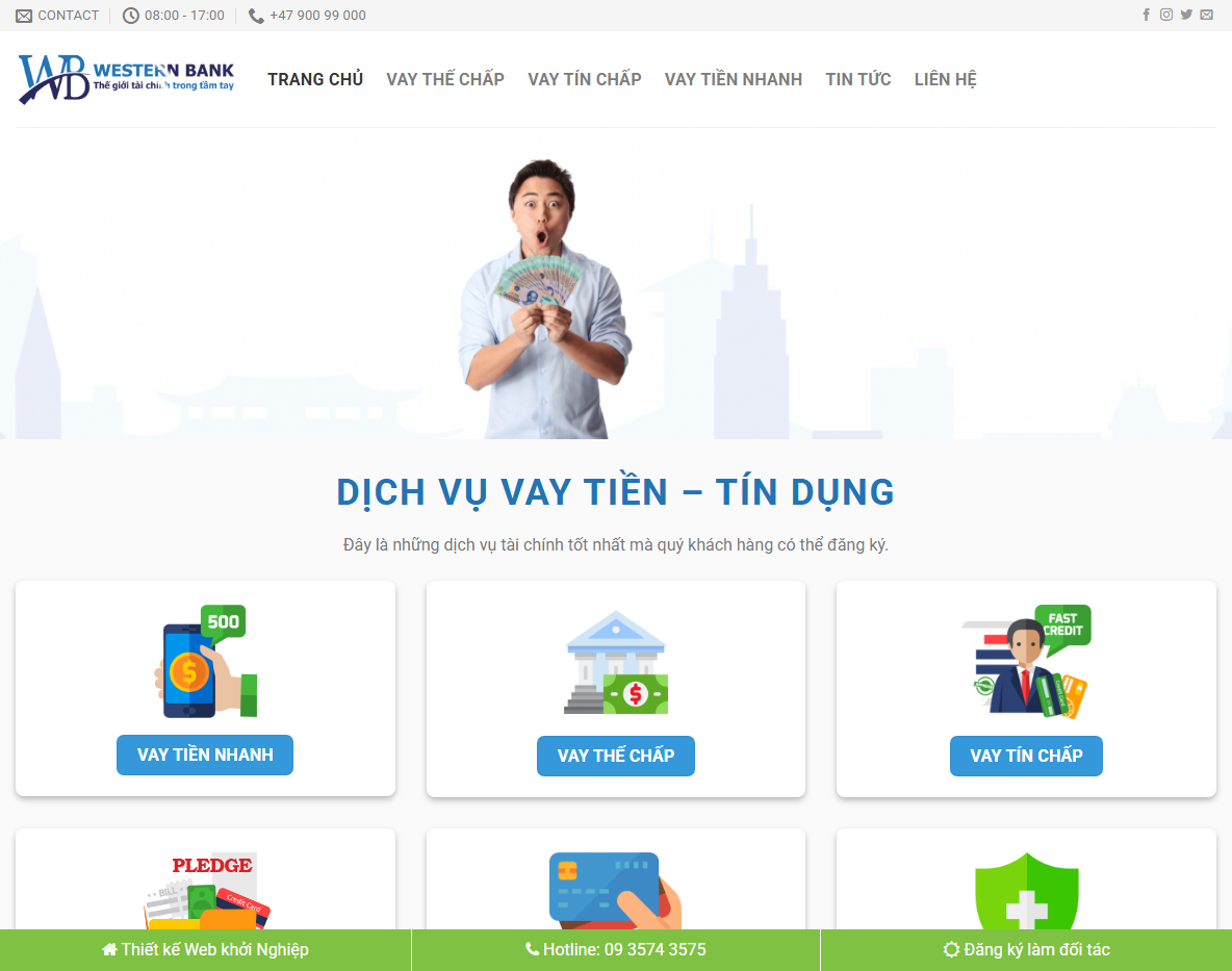 Giao diện Theme WordPress dịch vụ tài chính 01