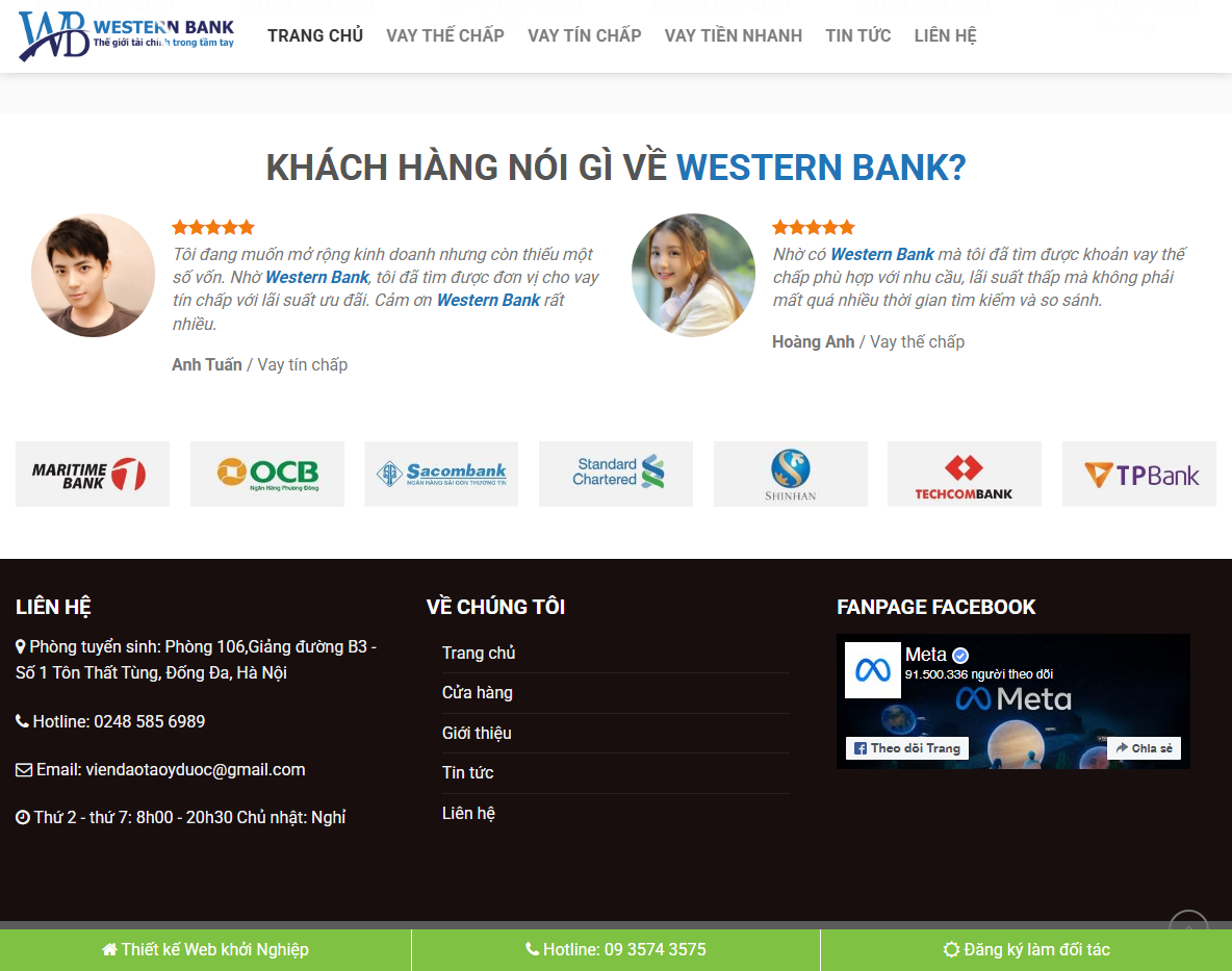 Tính năng Theme WordPress dịch vụ tài chính 01