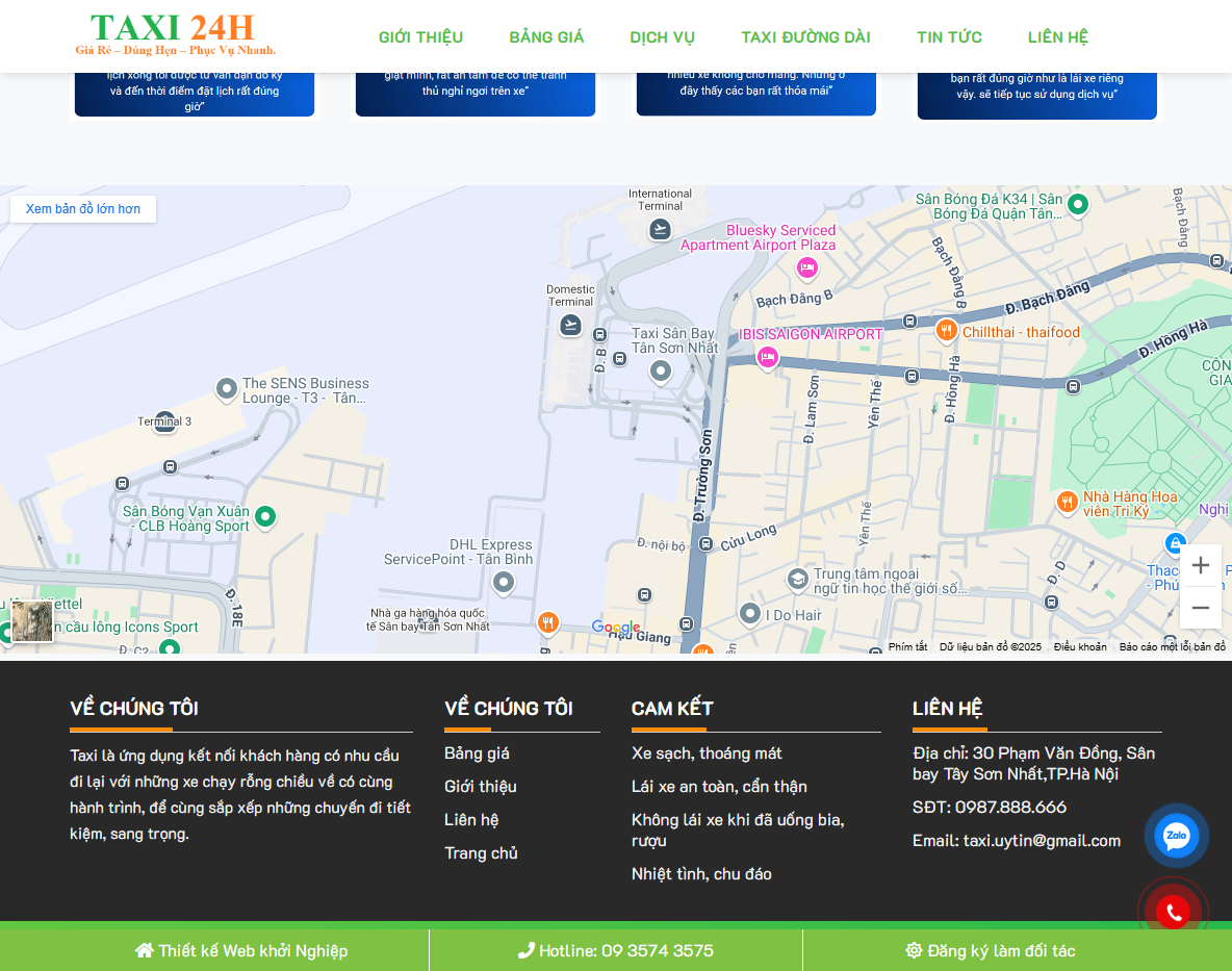 Giao diện quản lý theme taxi