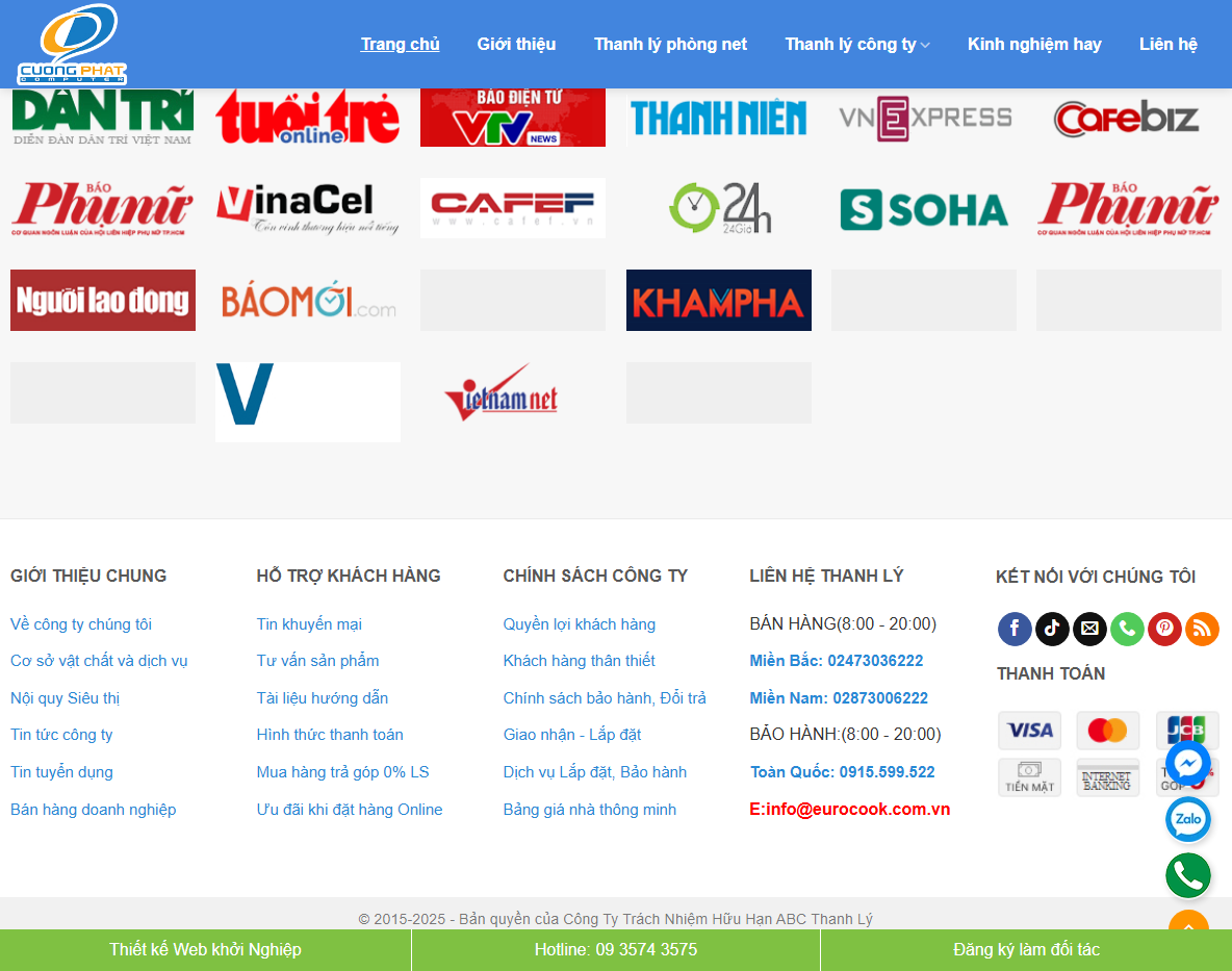Tính năng Theme WordPress dịch vụ thanh lý 03