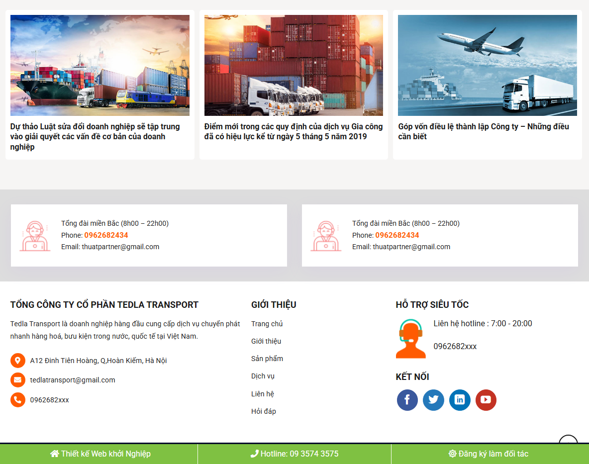 Tính năng theme wordpress vận chuyển