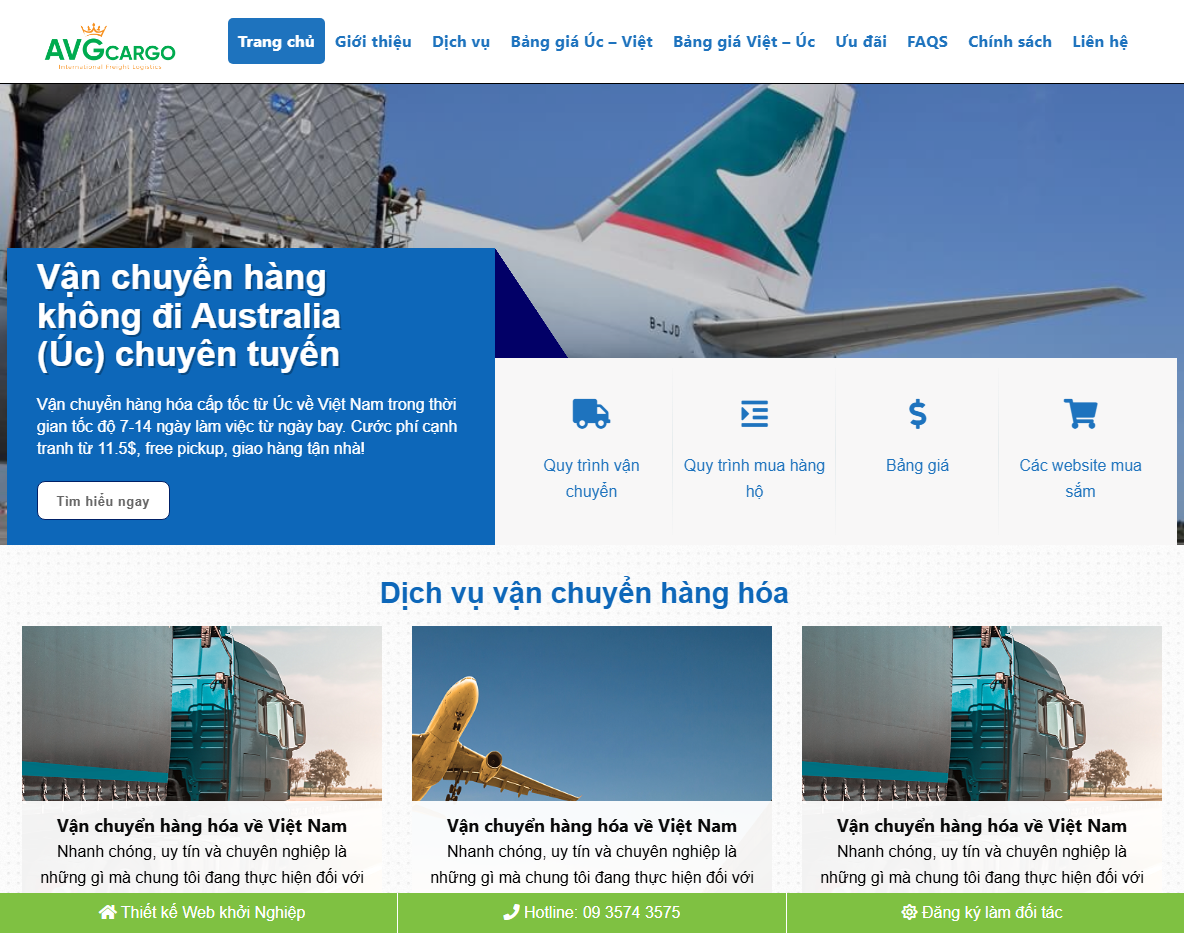 Theme wordpress dịch vụ vận chuyển hàng hóa