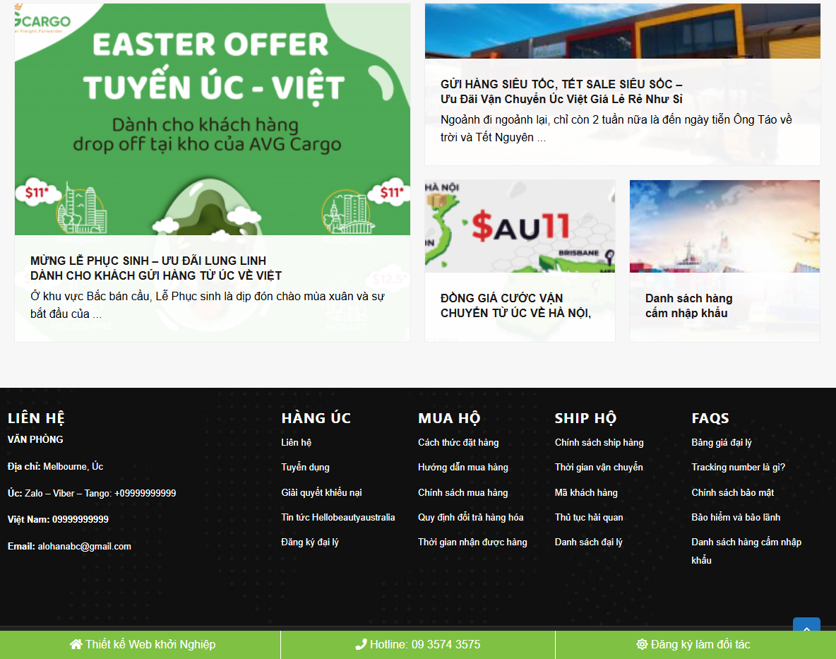 Giao diện theme wordpress vận chuyển