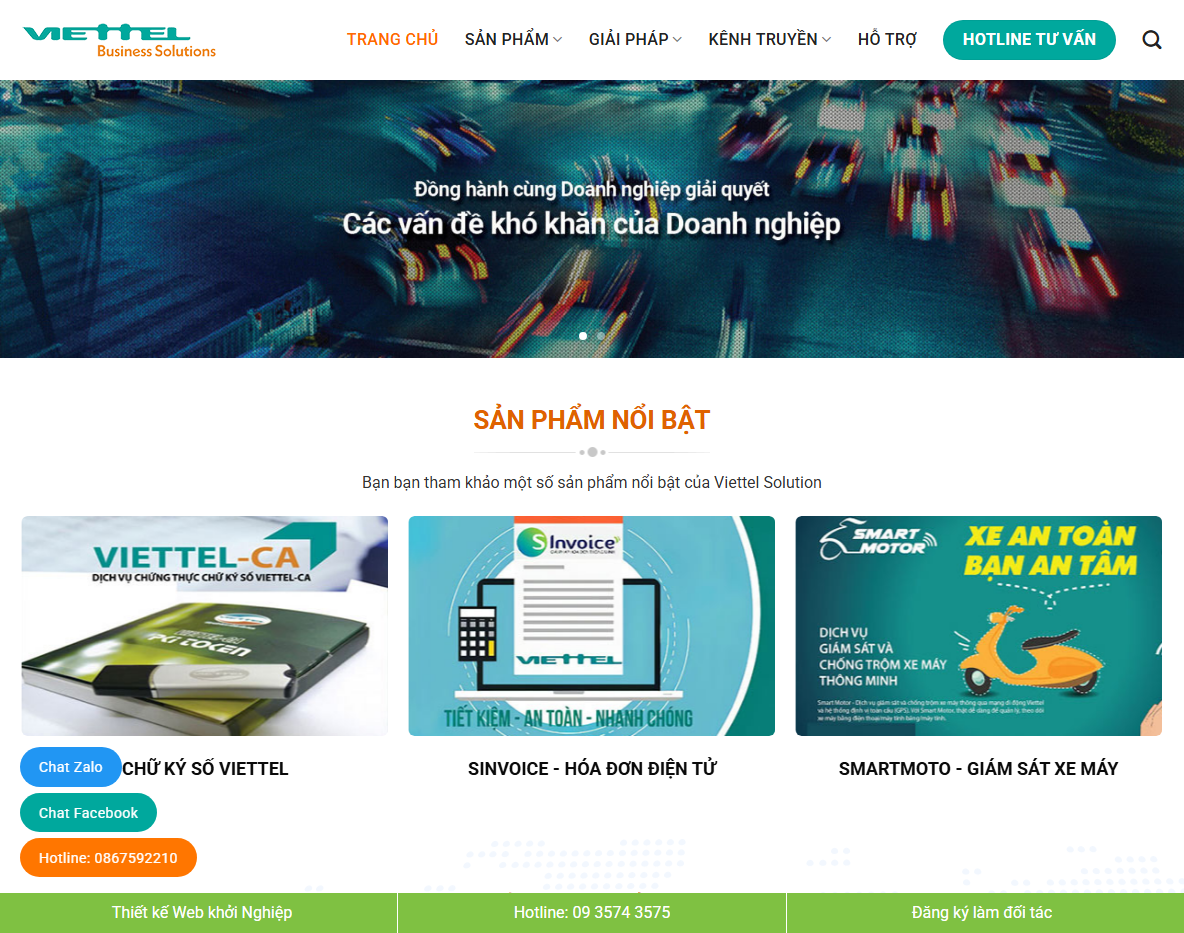 Giao diện Theme WordPress dịch vụ viễn thông 01