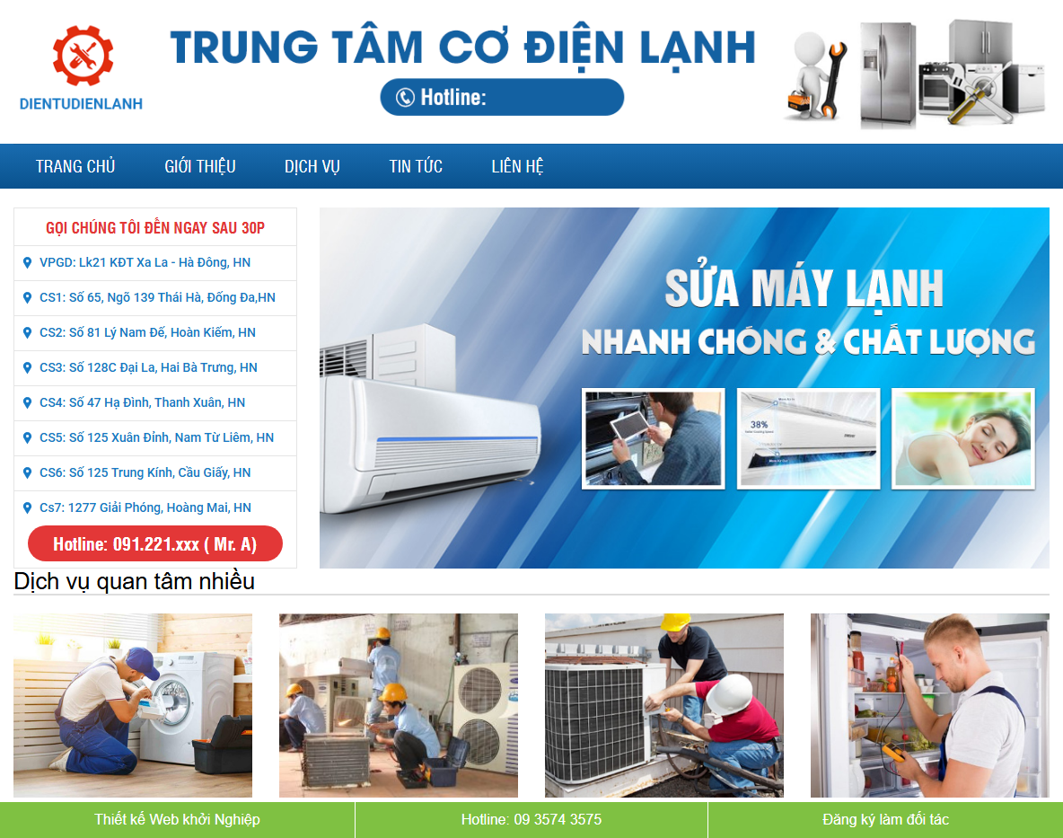 Giao diện Theme WordPress điện lạnh 02