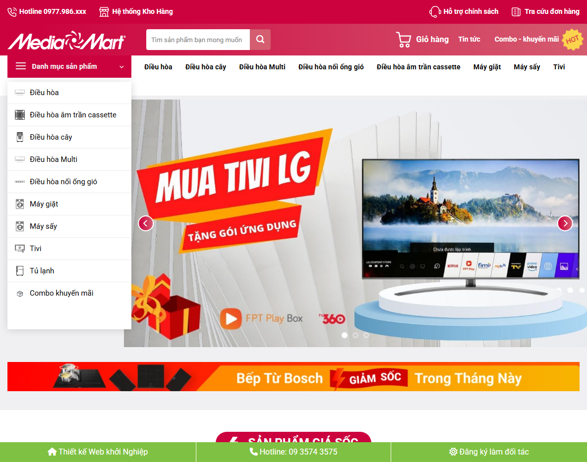 Giao diện Theme WordPress Điện Máy 02