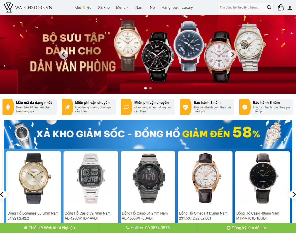 Giao diện Theme WordPress đồng hồ 04