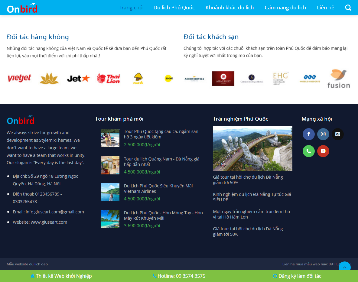 Tính năng Theme WordPress du lịch 015