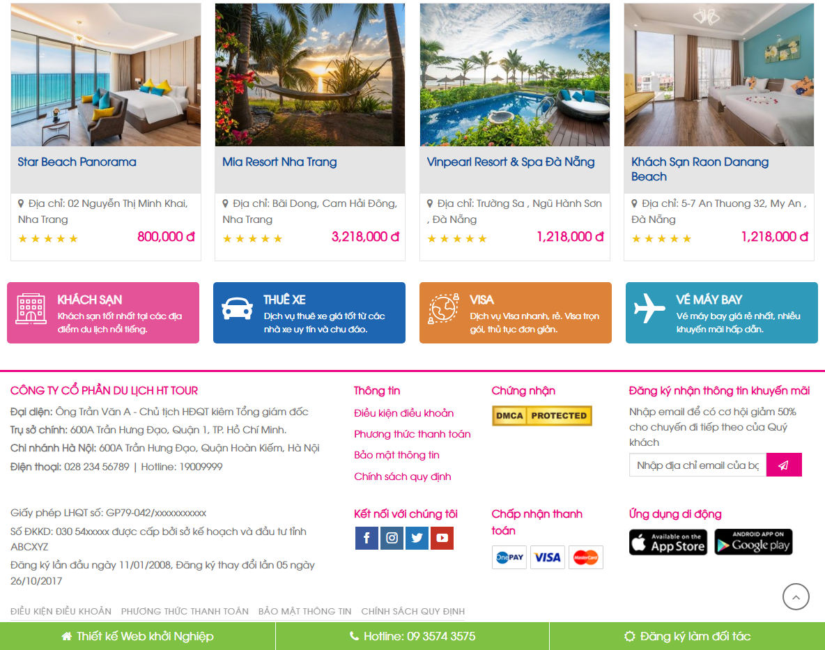 Tính năng Theme WordPress du lịch 09