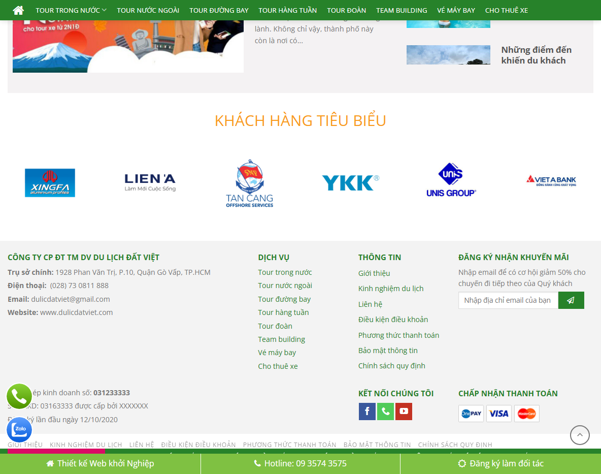 Tính năng Theme WordPress du lịch 14