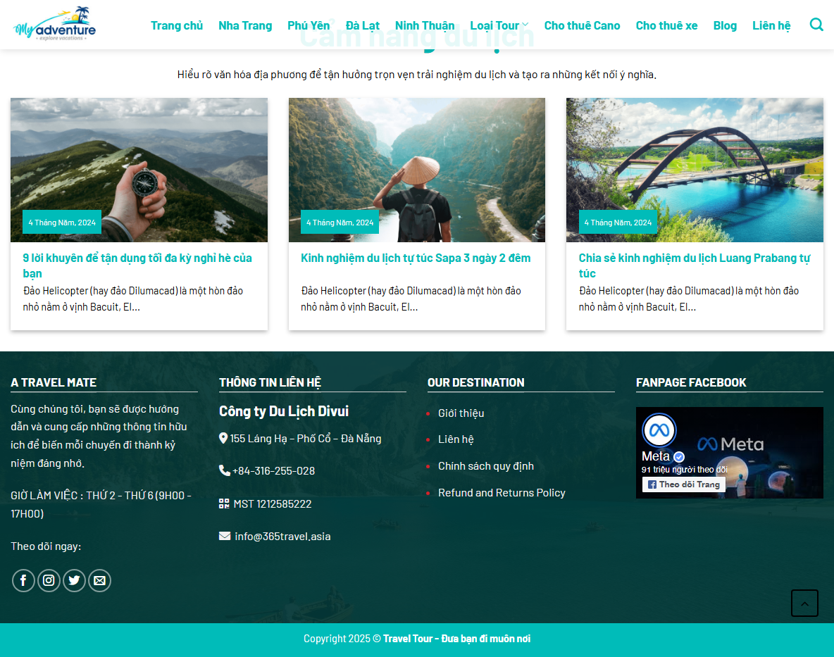 Tính năng Theme WordPress du lịch 18