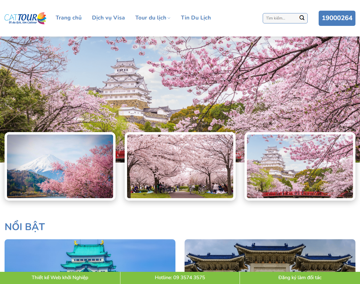 Giao diện trang chủ Theme WordPress du lịch 23