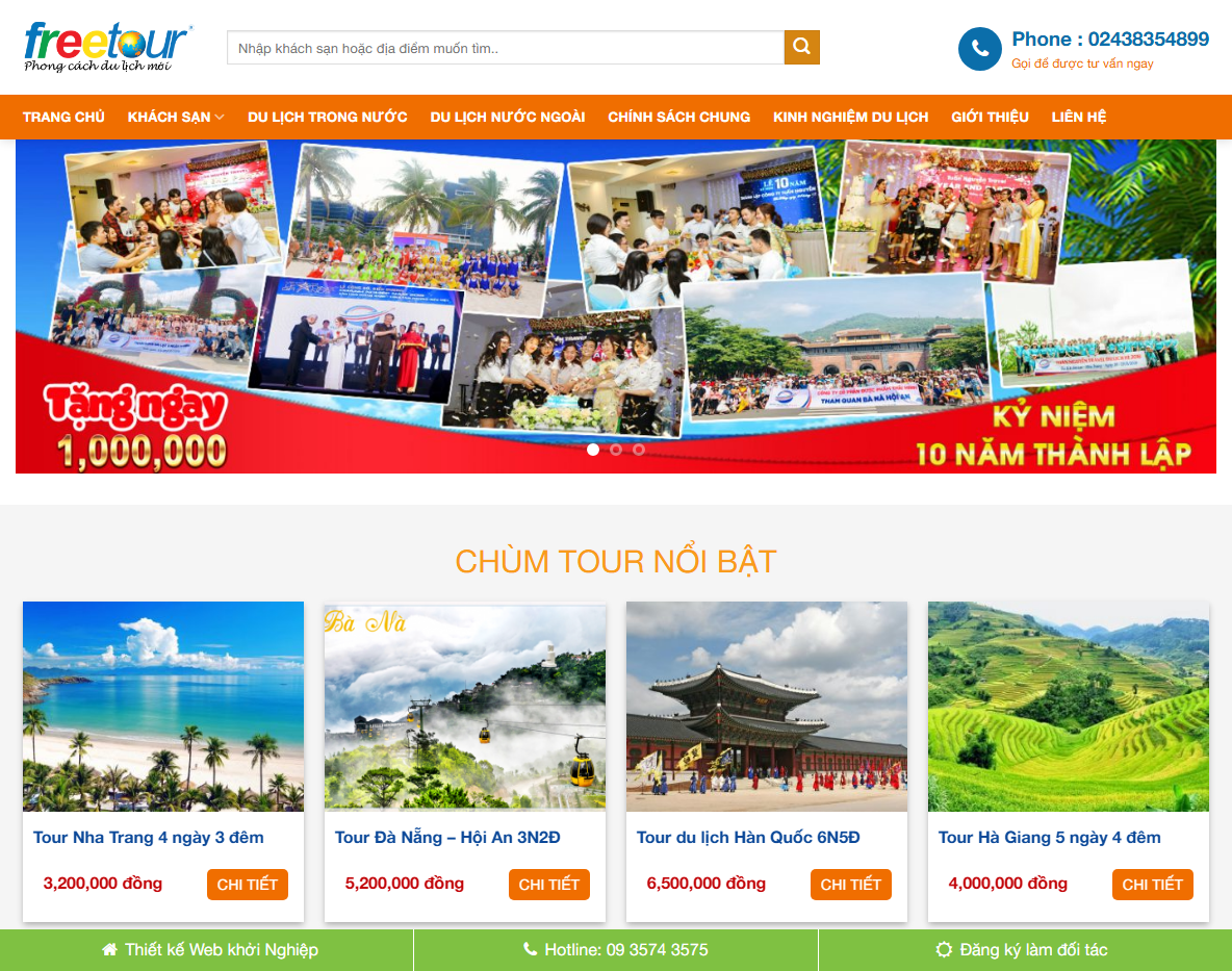 Giao diện Theme WordPress du lịch cao cấp 07