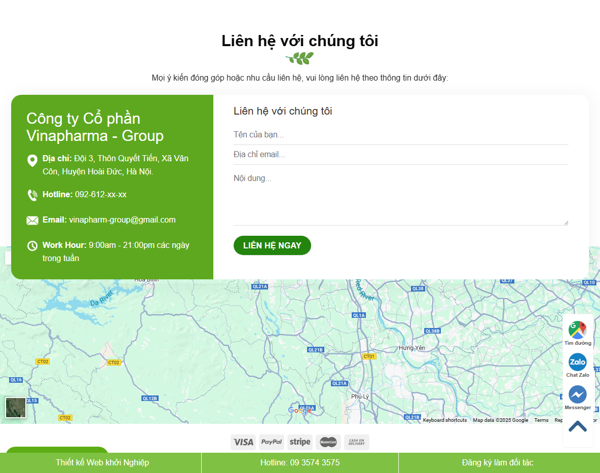 Tính năng quản trị Theme WordPress dược phẩm 05