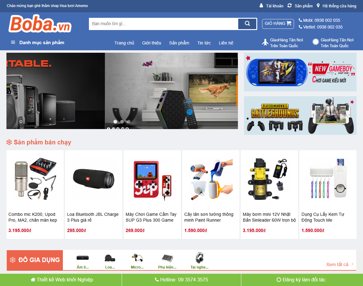 Giao diện Theme WordPress Flatsome Bách Hóa 02