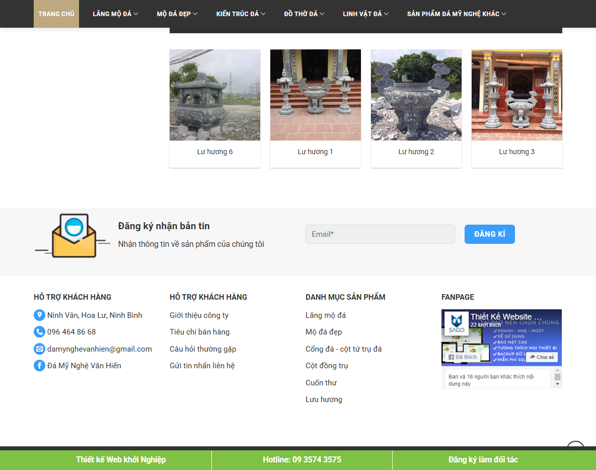 Giao diện quản trị Theme WordPress Flatsome bán bia đá 01