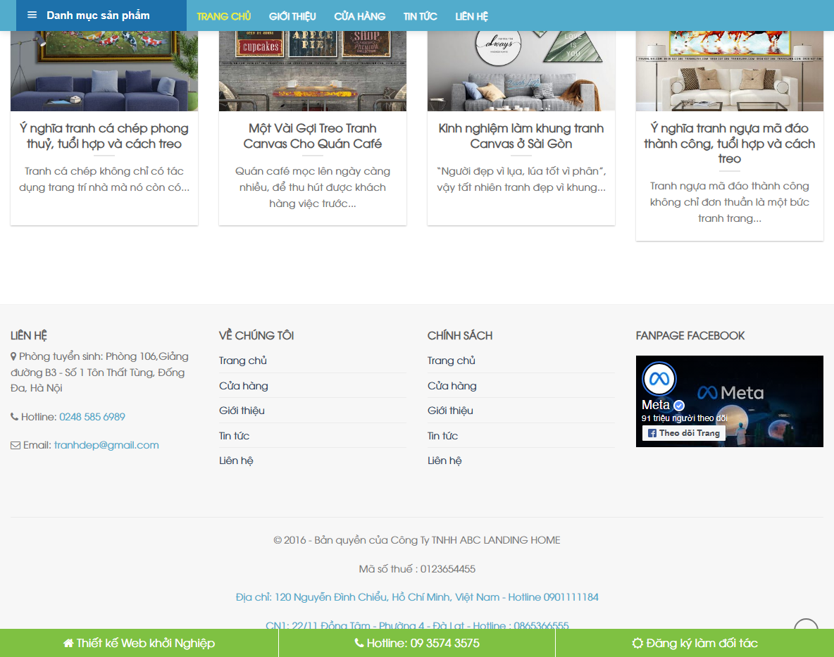 Theme WordPress Flatsome bán tranh - Trang chi tiết sản phẩm