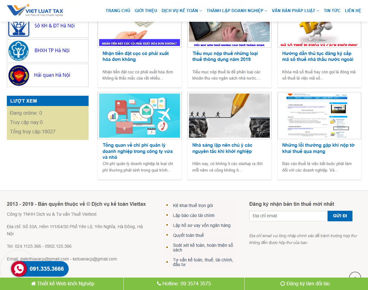 Giao diện Theme WordPress Flatsome công ty kế toán