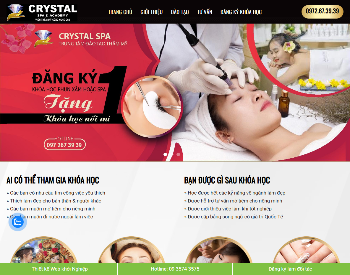 Theme WordPress Flatsome cho khóa học phun xăm