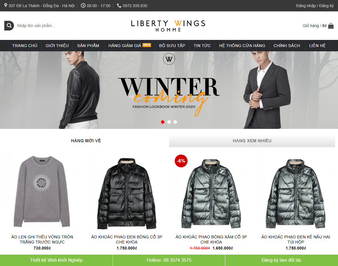Giao diện Theme WordPress Flatsome thời trang 03