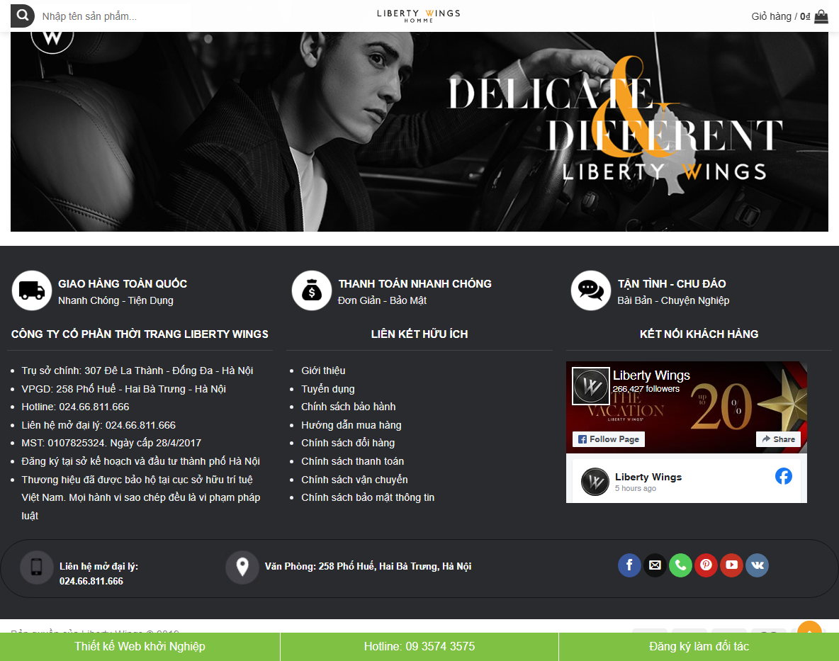 Giao diện responsive của Theme WordPress Flatsome thời trang 03