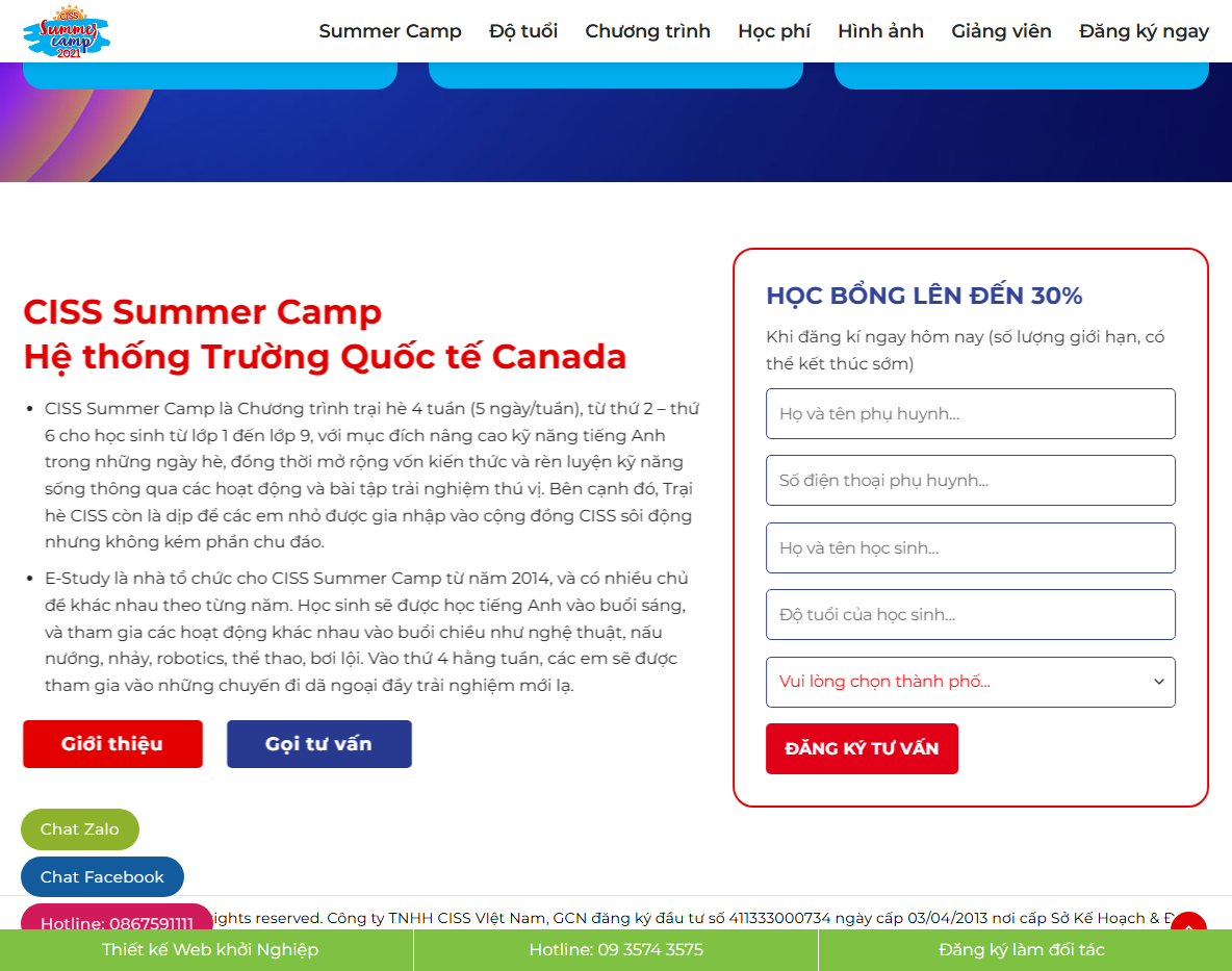 Tính năng Theme WordPress giáo dục 010