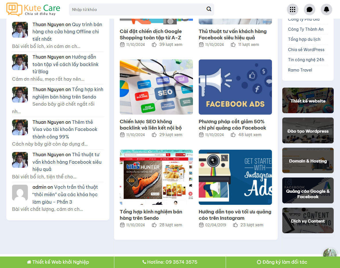 Giao diện Theme WordPress cá nhân
