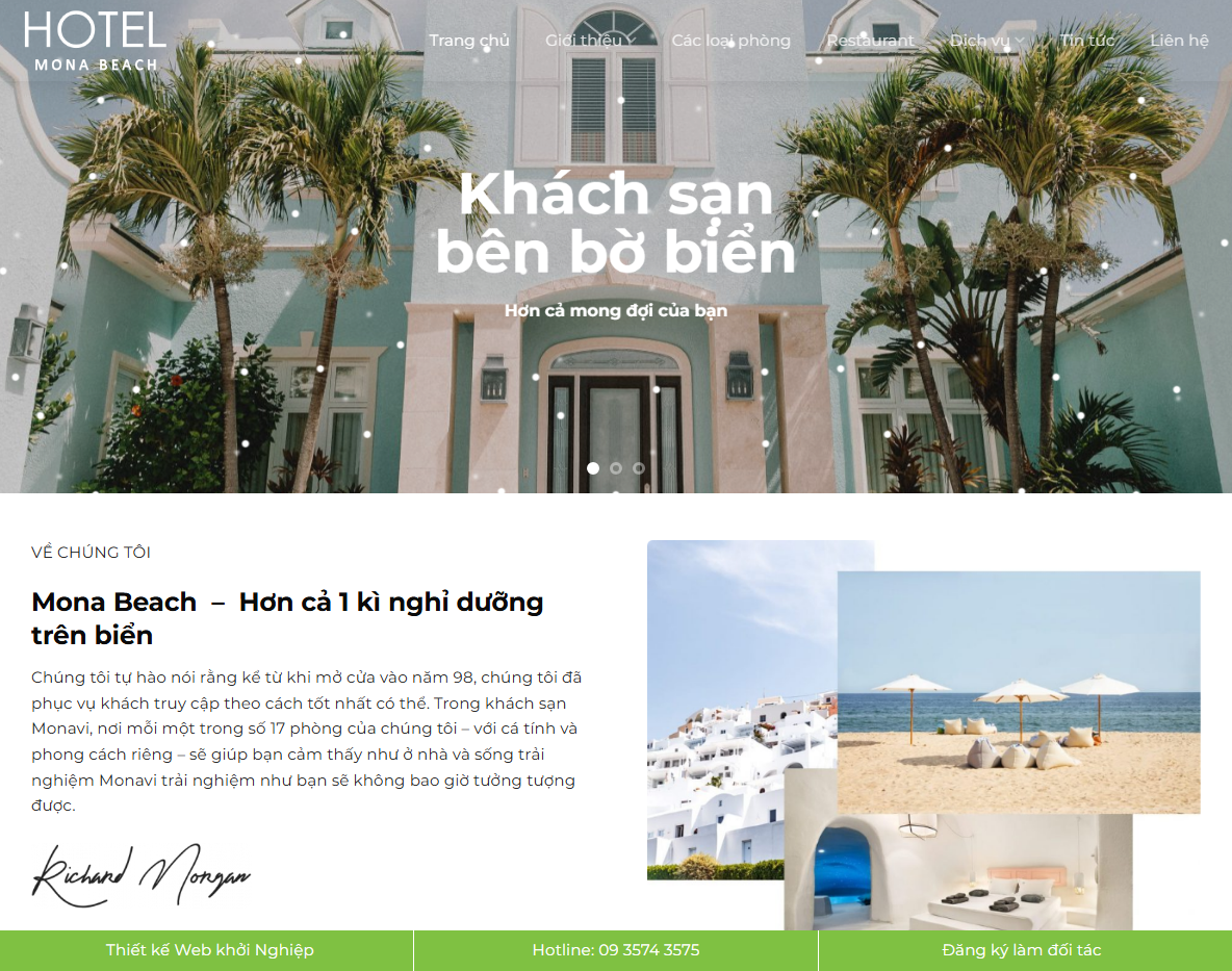 Giao diện Theme WordPress khách sạn 03