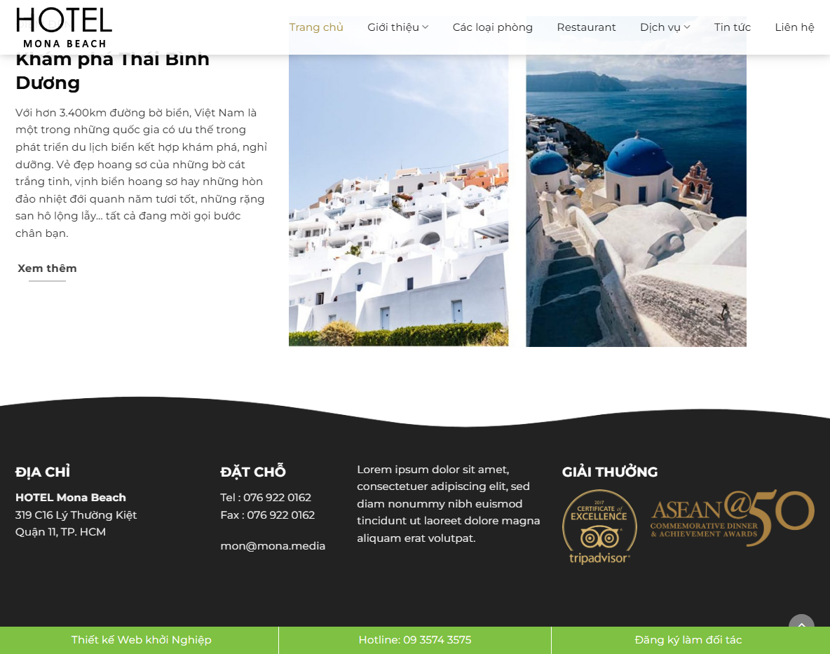 Giao diện quản trị Theme WordPress khách sạn 03