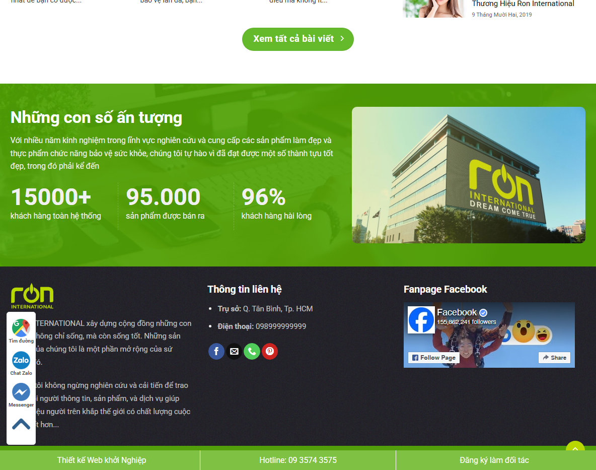 Tính năng Theme WordPress khóa học Spa