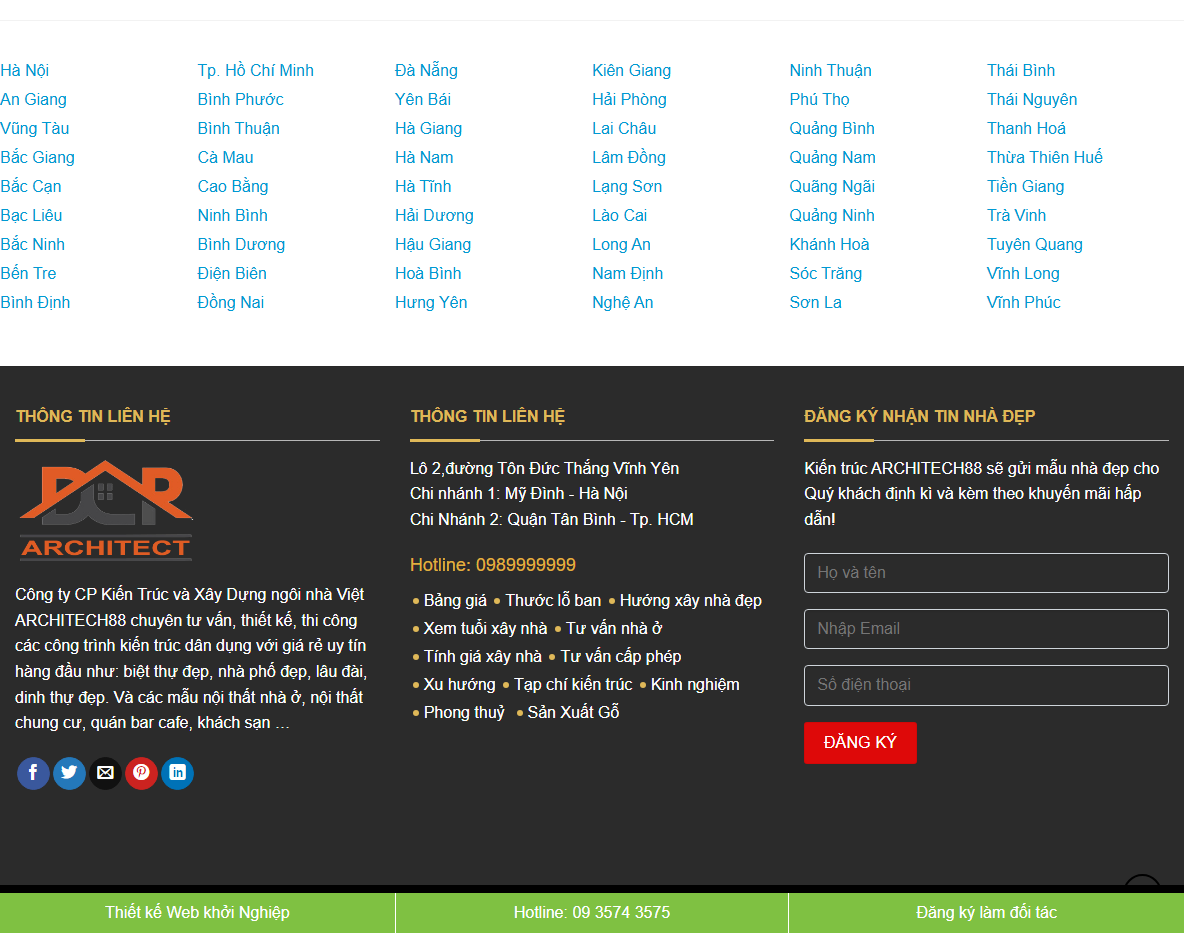 Giao diện đáp ứng của Theme WordPress kiến trúc 06