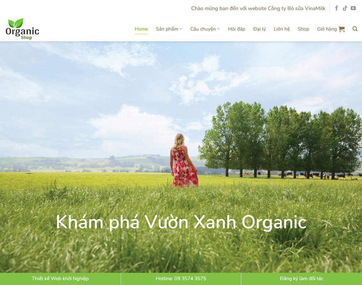 Giao diện Theme WordPress Landing Bán Sữa 03