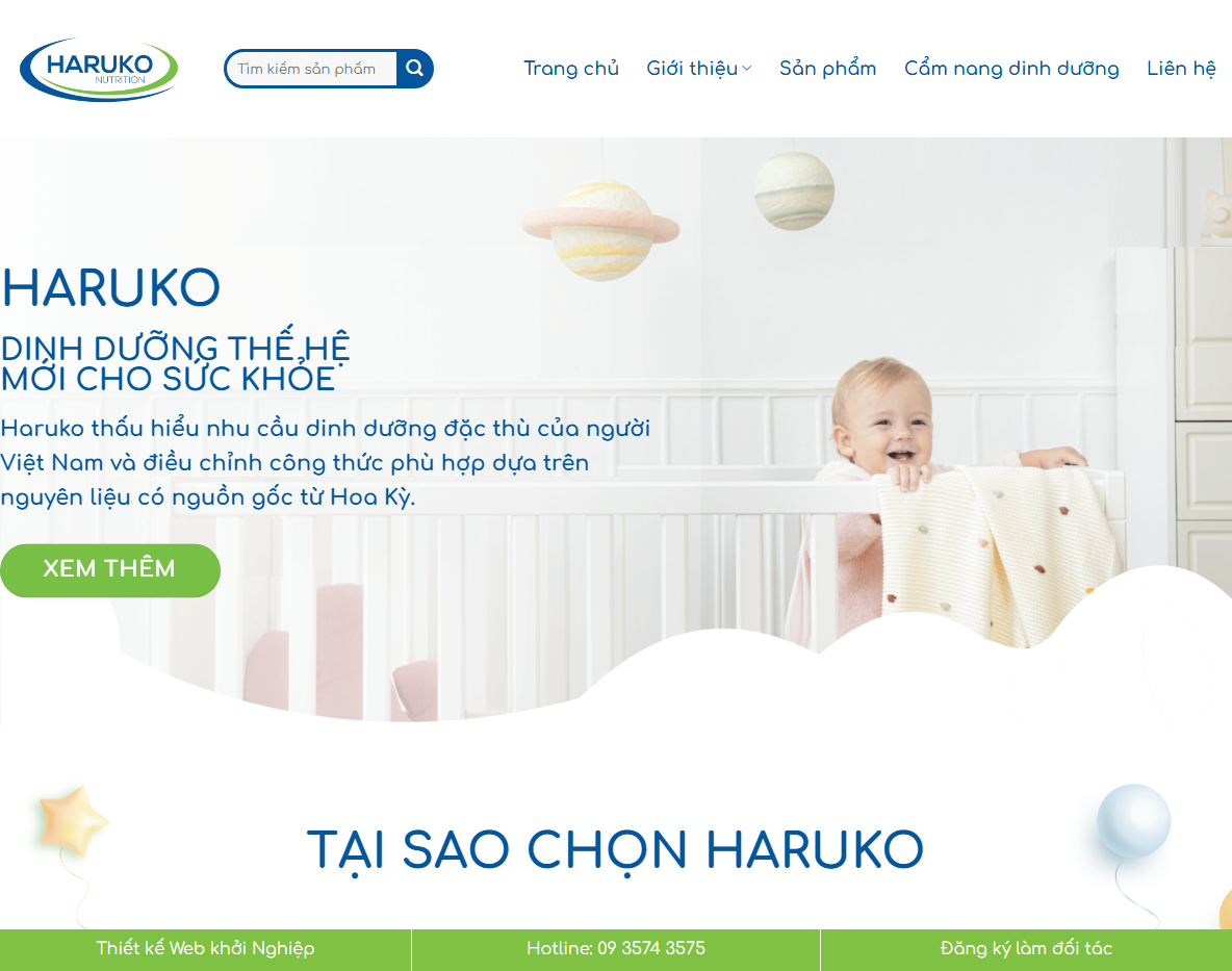 Giao diện Theme WordPress Landing Bán Sữa 2