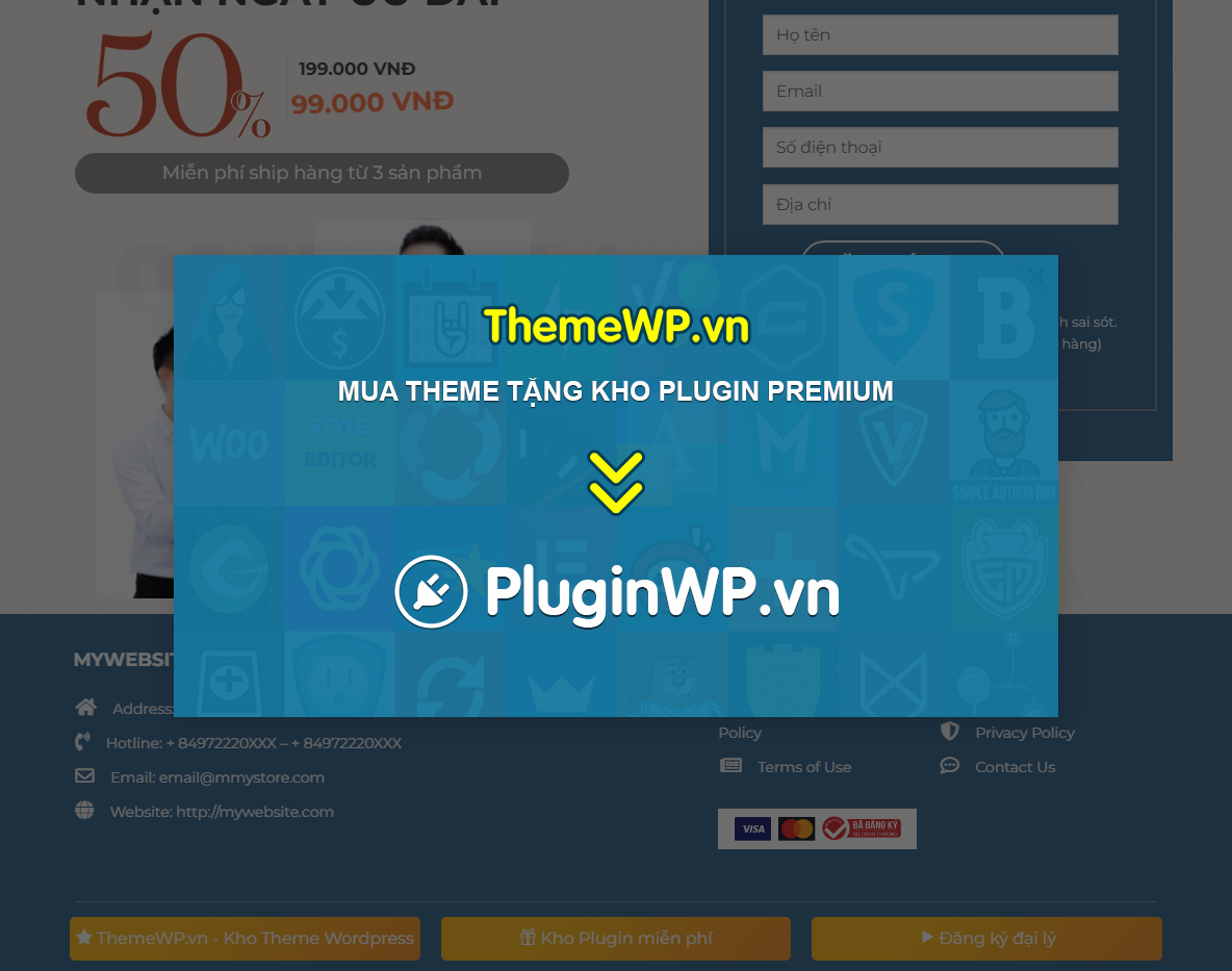 Theme WordPress landing page bán áo sơ mi - Tính năng nổi bật