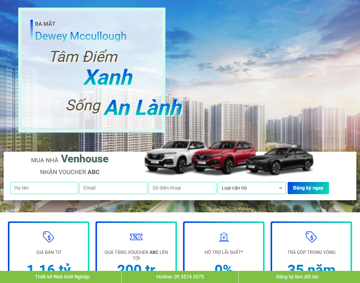 Theme WordPress landing page bất động sản căn hộ