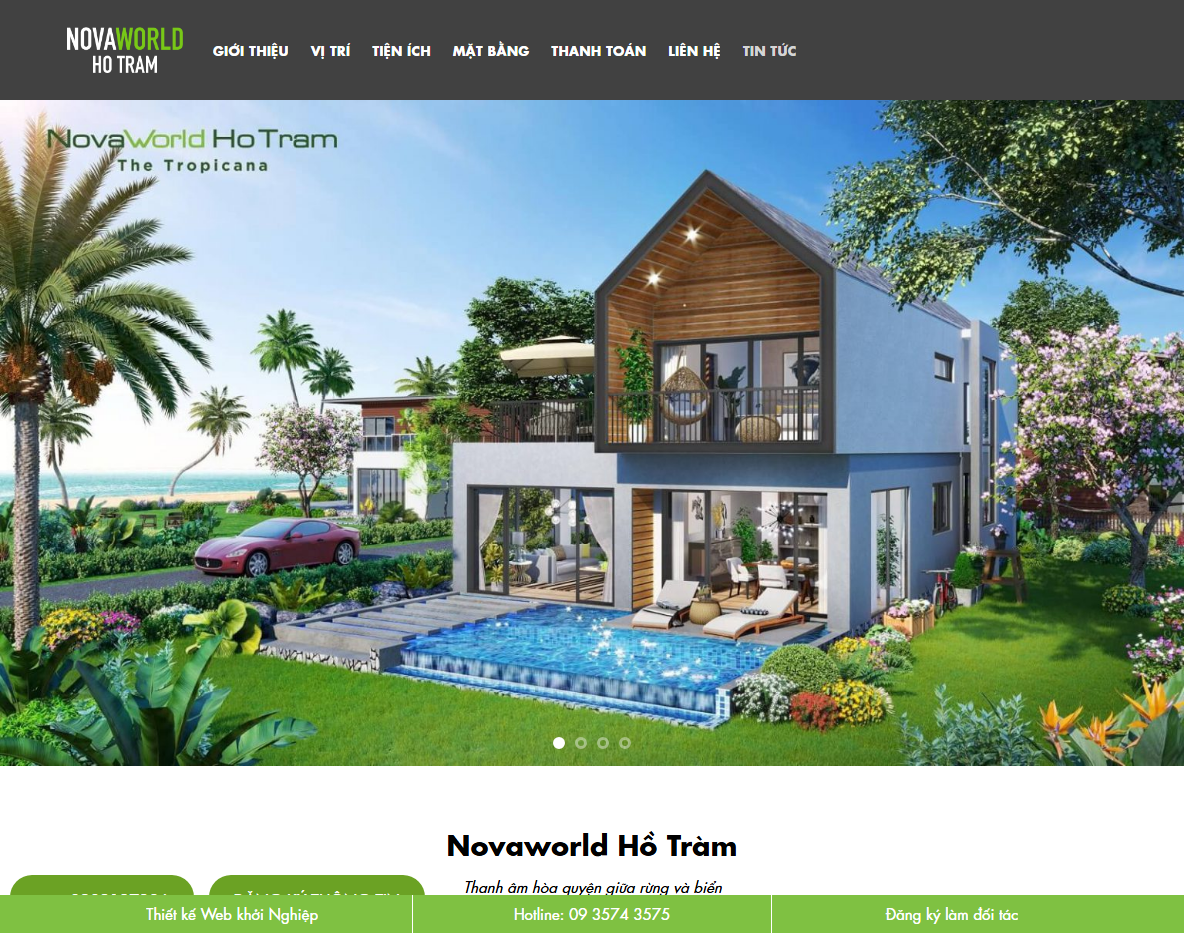 Giao diện Theme WordPress Landing Page BĐS NovaWorld