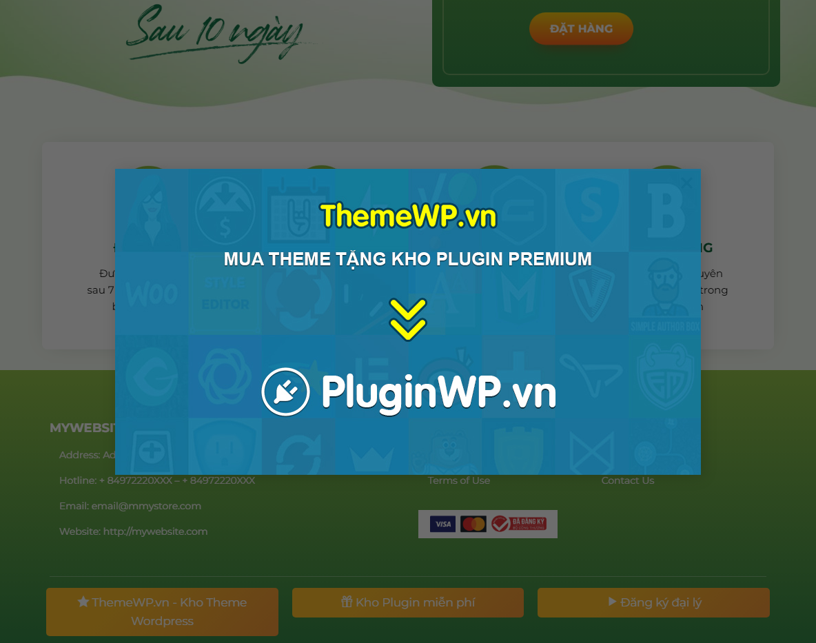 Giao diện Theme WordPress Landing Page Bột Giảm Cân